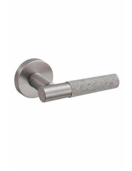 JUEGO ROSETA REDONDA 135 Ø50 EJE 10MM NÍQUEL SATINADO MATE