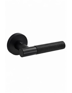 JUEGO ROSETA REDONDA 135 Ø50 EJE 10MM NEGRO MATE