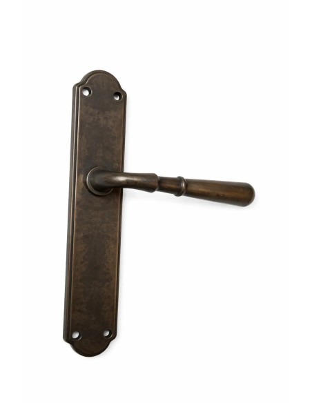 JUEGO MANIVELA PLACA LARGA NEGRO FORJA