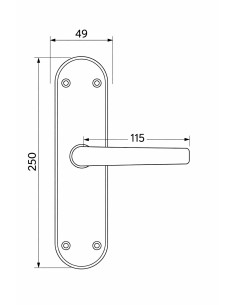 JUEGO MANILLA PLACA LATÓN BRILLO SATINADO 2